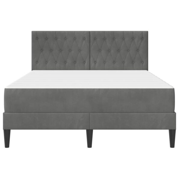 vidaXL Rám postele s matracom Tmavo šedá 160 x 200 cm Zamat – Obrázok 6