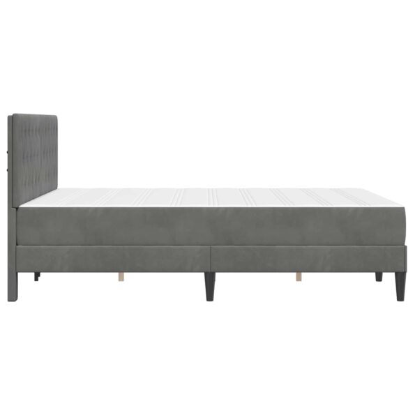 vidaXL Rám postele s matracom Tmavo šedá 160 x 200 cm Zamat – Obrázok 7