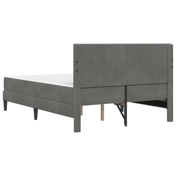 vidaXL Rám postele s matracom Tmavo šedá 160 x 200 cm Zamat – Obrázok 8