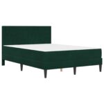 vidaXL Rám postele s matracom Tmavozelená 160 x 200 cm Zamat – Obrázok 3