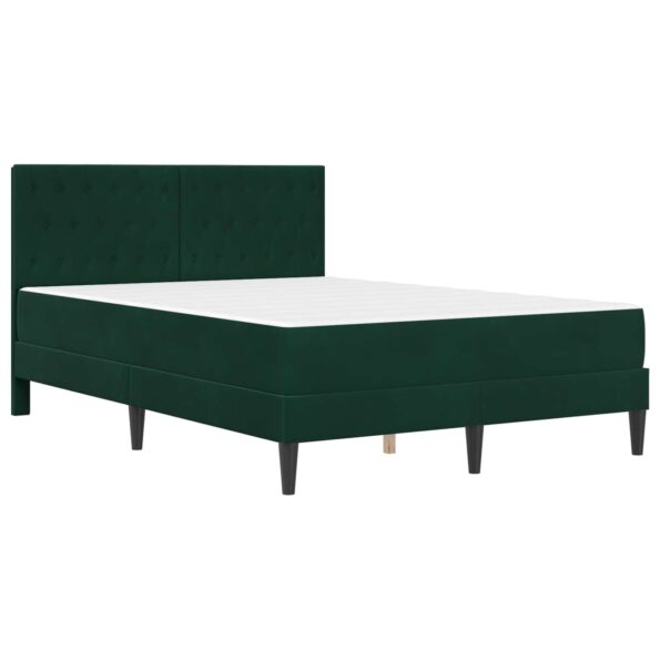 vidaXL Rám postele s matracom Tmavozelená 160 x 200 cm Zamat – Obrázok 3