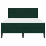 vidaXL Rám postele s matracom Tmavozelená 160 x 200 cm Zamat – Obrázok 6