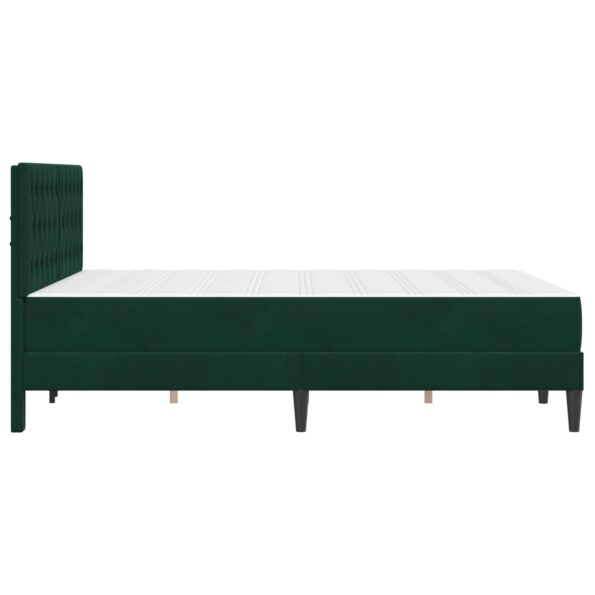 vidaXL Rám postele s matracom Tmavozelená 160 x 200 cm Zamat – Obrázok 7