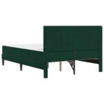 vidaXL Rám postele s matracom Tmavozelená 160 x 200 cm Zamat – Obrázok 8