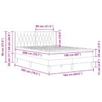 vidaXL Rám postele s matracom Ružová 160 x 200 cm Zamat – Obrázok 11
