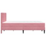 vidaXL Rám postele s matracom Ružová 160 x 200 cm Zamat – Obrázok 7