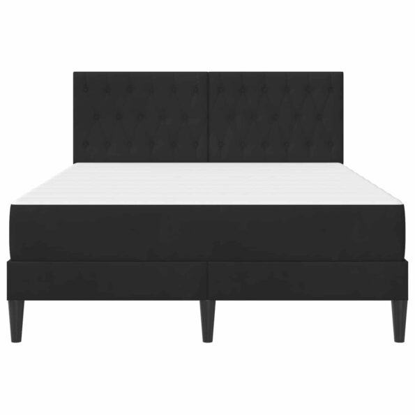vidaXL Rám postele s matracom Čierny 160 x 200 cm Zamat – Obrázok 6