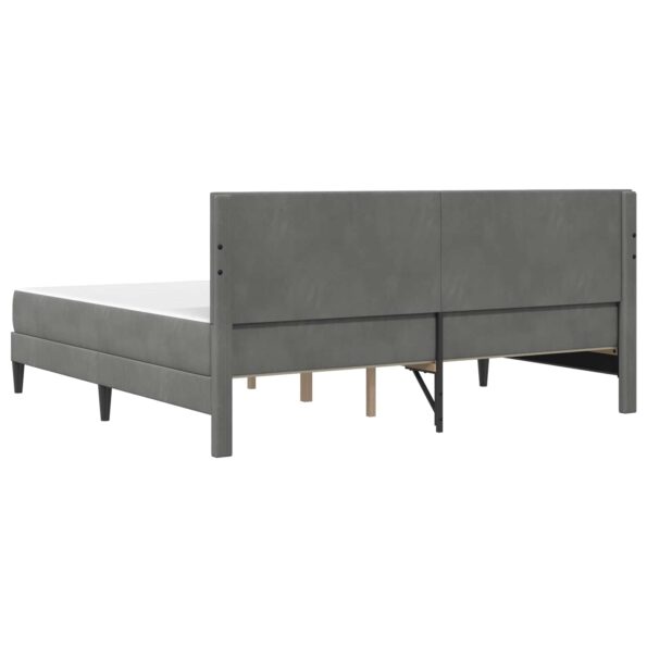 vidaXL Rám postele s matracom Tmavo šedá 180 x 200 cm Zamat – Obrázok 8