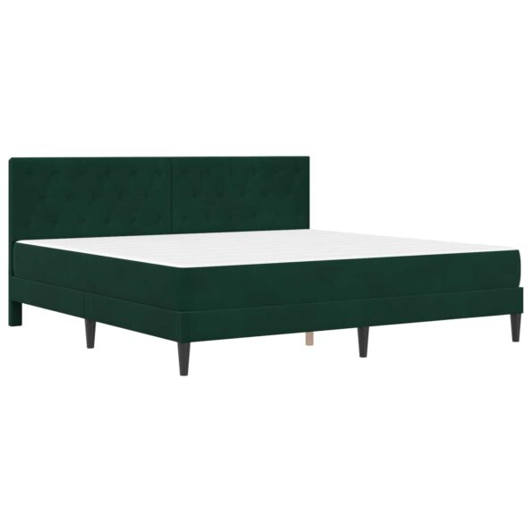 vidaXL Rám postele s matracom Tmavozelená 180 x 200 cm Zamat – Obrázok 3