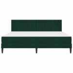 vidaXL Rám postele s matracom Tmavozelená 180 x 200 cm Zamat – Obrázok 6