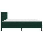 vidaXL Rám postele s matracom Tmavozelená 180 x 200 cm Zamat – Obrázok 7
