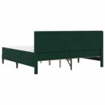 vidaXL Rám postele s matracom Tmavozelená 180 x 200 cm Zamat – Obrázok 8