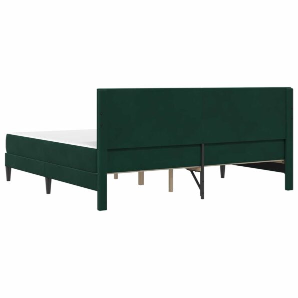 vidaXL Rám postele s matracom Tmavozelená 180 x 200 cm Zamat – Obrázok 8