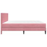 vidaXL Rám postele s matracom Ružová 180 x 200 cm Zamat – Obrázok 7
