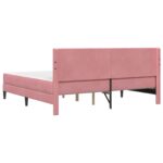 vidaXL Rám postele s matracom Ružová 180 x 200 cm Zamat – Obrázok 8
