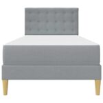 vidaXL Rám postele s matracom Svetlosivá 80 x 200 cm látka – Obrázok 6