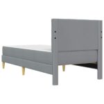 vidaXL Rám postele s matracom Svetlosivá 80 x 200 cm látka – Obrázok 8