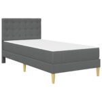 vidaXL Rám postele s matracom Tmavo šedá 80 x 200 cm látka – Obrázok 3