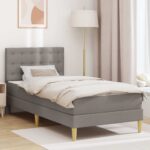 vidaXL Rám postele s matracom Sivohnedá 80 x 200 cm látka