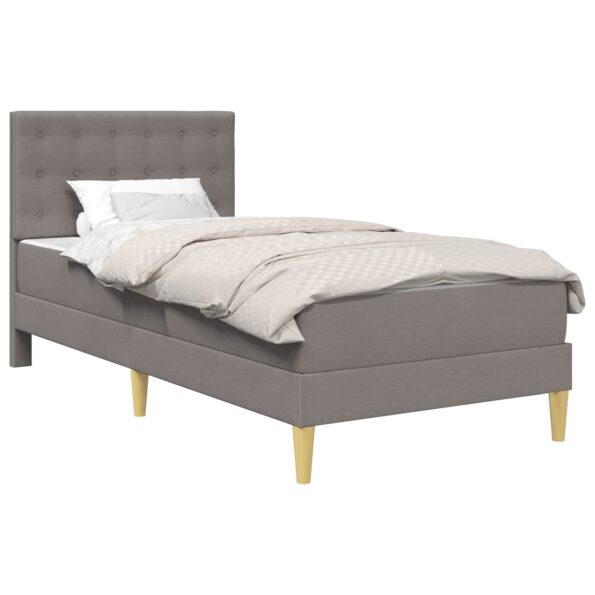 vidaXL Rám postele s matracom Sivohnedá 80 x 200 cm látka – Obrázok 2