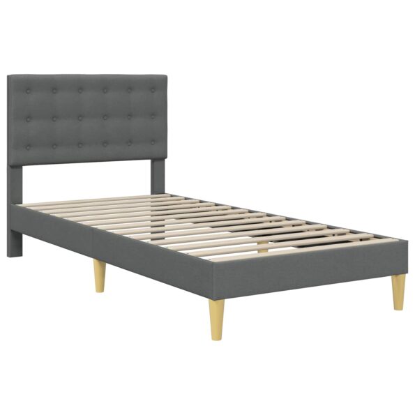 vidaXL Rám postele s matracom Tmavo šedá 90 x 190 cm látka – Obrázok 4