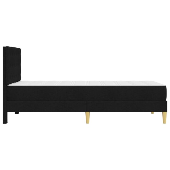 vidaXL Rám postele s matracom s čelnou doskou Čierny 90 x 190 cm látka – Obrázok 7