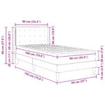 vidaXL Rám postele s matracom Sivohnedá 90 x 190 cm látka – Obrázok 11