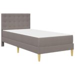 vidaXL Rám postele s matracom Sivohnedá 90 x 190 cm látka – Obrázok 3