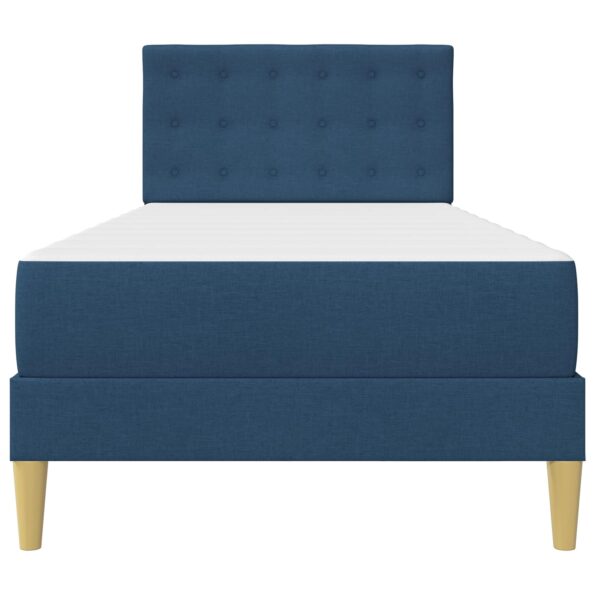 vidaXL Rám postele s matracom s čelnou doskou Modrá 90 x 190 cm látka – Obrázok 6