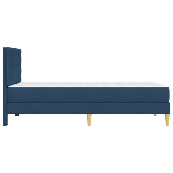 vidaXL Rám postele s matracom s čelnou doskou Modrá 90 x 190 cm látka – Obrázok 7
