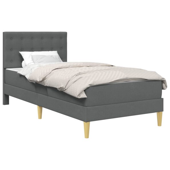 vidaXL Rám postele s matracom Tmavo šedá 90 x 200 cm látka – Obrázok 2