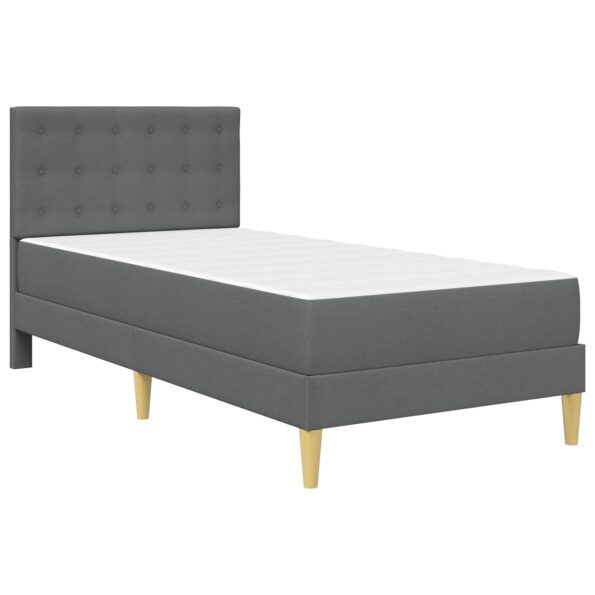 vidaXL Rám postele s matracom Tmavo šedá 90 x 200 cm látka – Obrázok 3