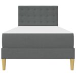 vidaXL Rám postele s matracom Tmavo šedá 90 x 200 cm látka – Obrázok 6
