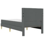 vidaXL Rám postele s matracom Tmavo šedá 90 x 200 cm látka – Obrázok 8