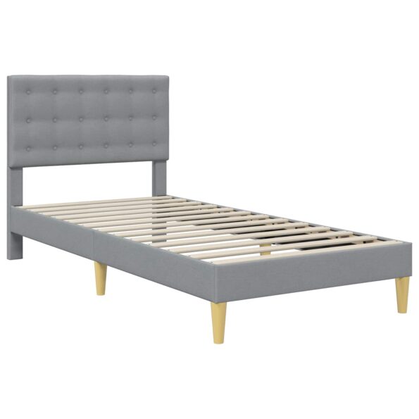 vidaXL Rám postele s matracom Svetlosivá 100 x 200 cm látka – Obrázok 4