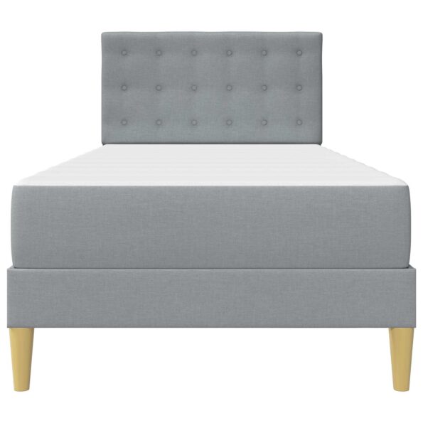 vidaXL Rám postele s matracom Svetlosivá 100 x 200 cm látka – Obrázok 6