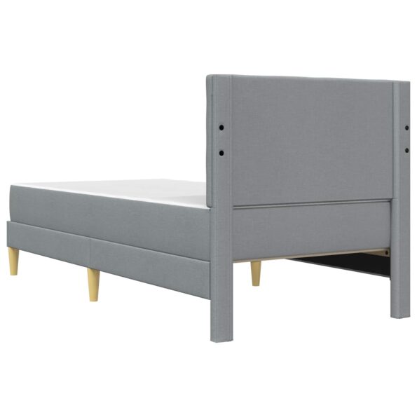 vidaXL Rám postele s matracom Svetlosivá 100 x 200 cm látka – Obrázok 8