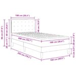 vidaXL Rám postele s matracom Čierny 100 x 200 cm látka – Obrázok 11