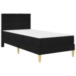 vidaXL Rám postele s matracom Čierny 100 x 200 cm látka – Obrázok 3