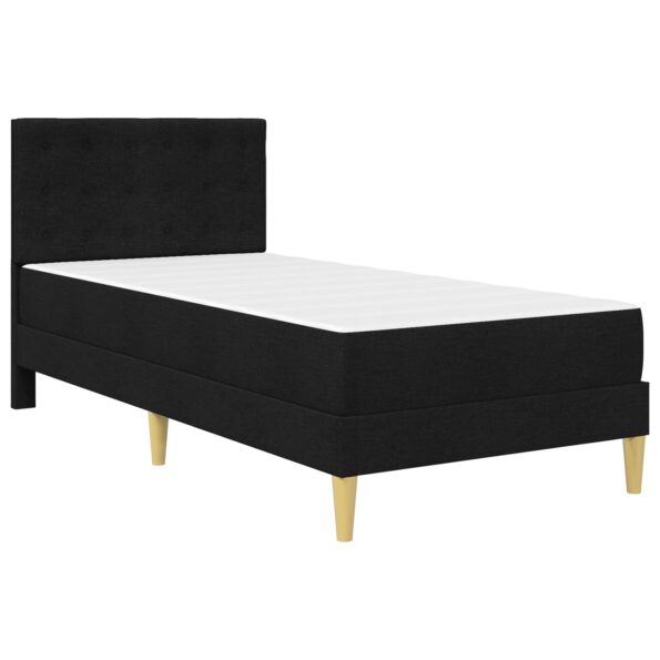vidaXL Rám postele s matracom Čierny 100 x 200 cm látka – Obrázok 3