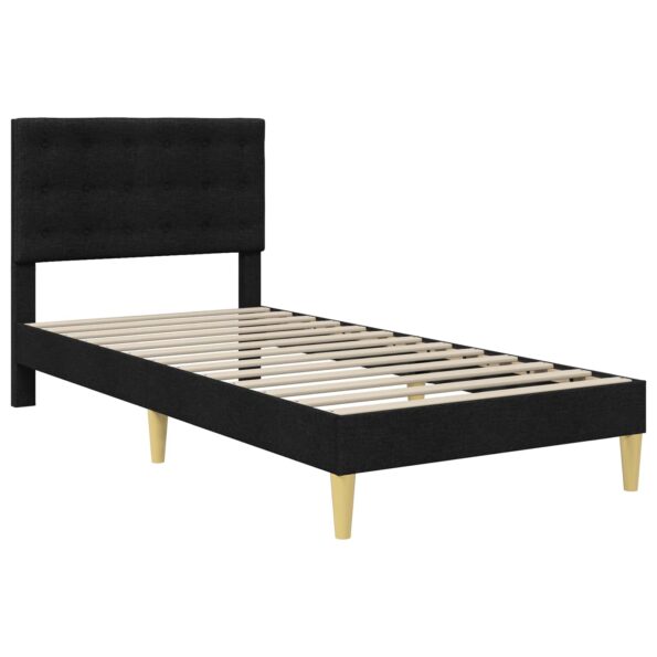 vidaXL Rám postele s matracom Čierny 100 x 200 cm látka – Obrázok 4
