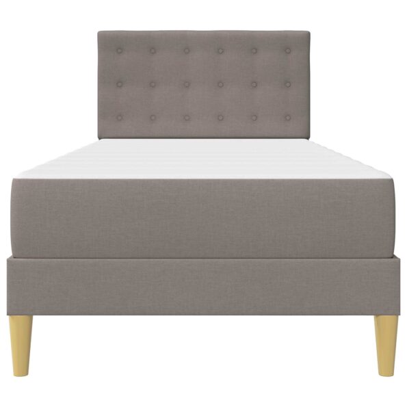 vidaXL Rám postele s matracom Sivohnedá 100 x 200 cm látka – Obrázok 6