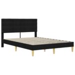 vidaXL Rám postele s matracom Čierny 120 x 190 cm látka – Obrázok 4