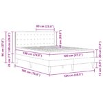 vidaXL Rám postele s matracom Sivohnedá 120 x 190 cm látka – Obrázok 11