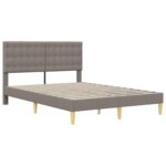 vidaXL Rám postele s matracom Sivohnedá 120 x 190 cm látka – Obrázok 4