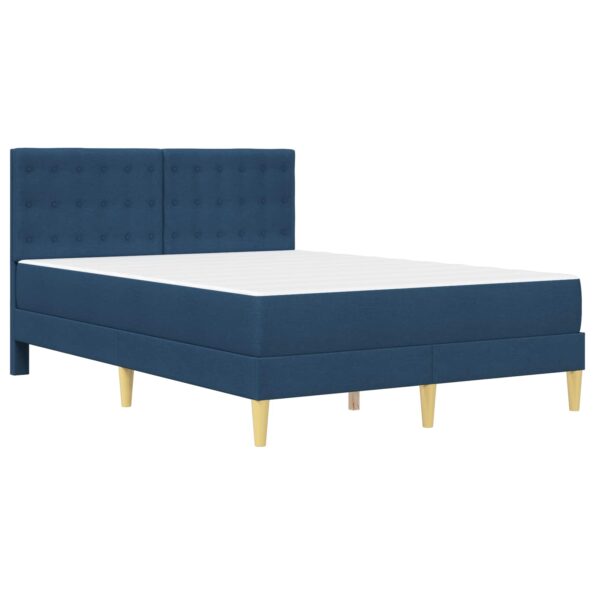 vidaXL Rám postele s matracom s čelnou doskou Modrá 120 x 190 cm látka – Obrázok 3