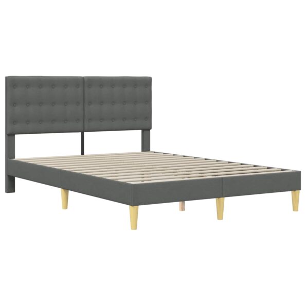 vidaXL Rám postele s matracom Tmavo šedá 120 x 200 cm látka – Obrázok 4