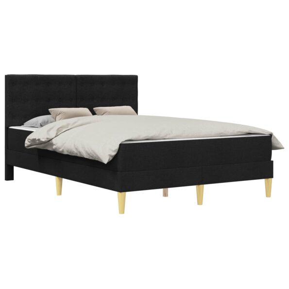 vidaXL Rám postele s matracom Čierny 120 x 200 cm látka – Obrázok 2