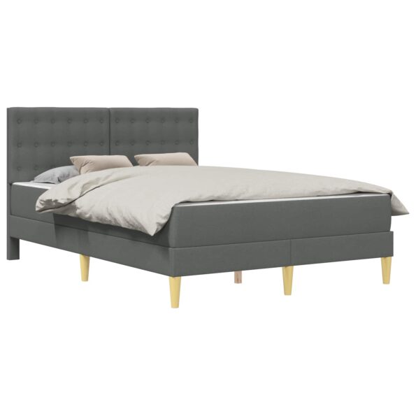 vidaXL Rám postele s matracom Tmavo šedá 140 x 190 cm látka – Obrázok 2