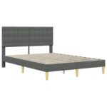 vidaXL Rám postele s matracom Tmavo šedá 140 x 190 cm látka – Obrázok 4